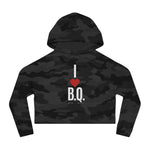 I Love Butch Queens Cropped Hoodie (White Font)