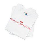 America Don't Know Her Body Tee (Red Font)