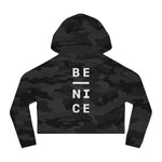 Be Nice Cropped Hoodie (White Font)